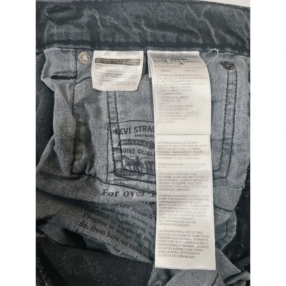 LEVI'S 511 Faded Black Slim Fit Jeans Men's 36x32 - Vintage Look - Picture 12 of 12